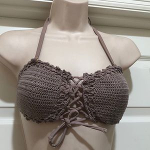 NWOT Xhilaration Crochet Bikini Top Size XS